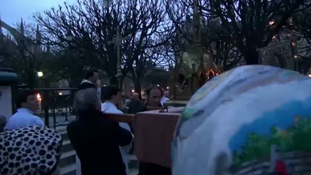 Paris. Fête de Ste Geneviève. La procession