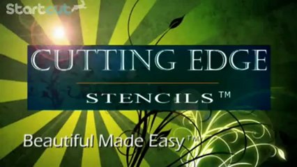 How to Stencil a Corner Using A Damask Stencil by Cutting Edge Stencils