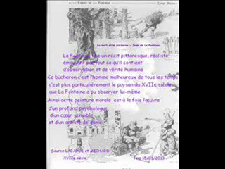 LA MORT ET LE BUCHERON - Fable - Jean de La Fontaine