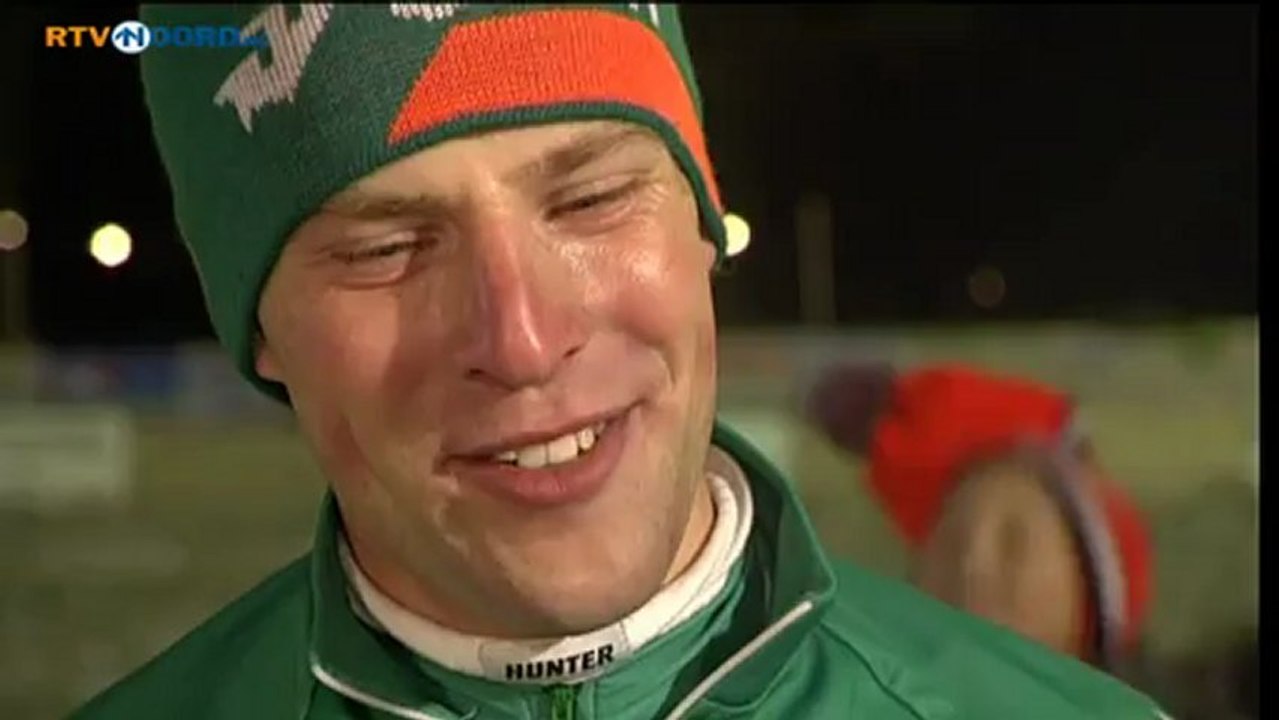 Schaatsmarathon heren Noordlaren: interview met Bob de Vries - RTV Noord