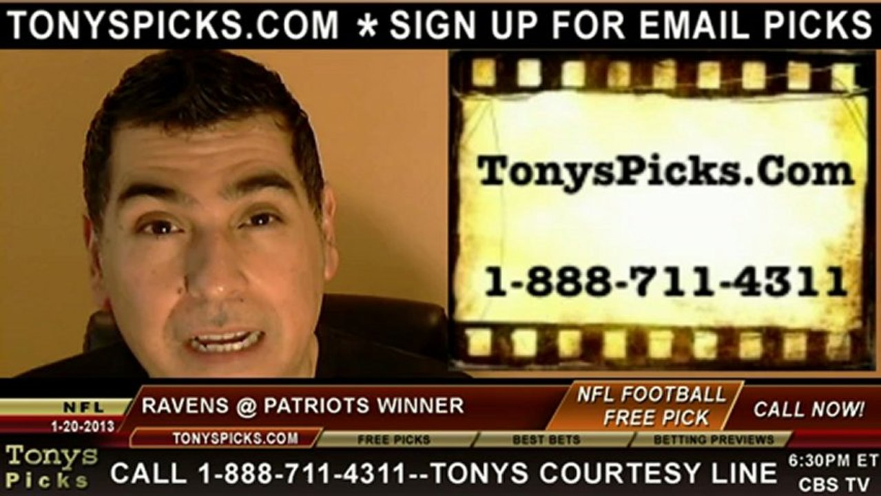 New England Patriots versus Baltimore Ravens Pick Prediction NFL Pro Football AFC Championship Playoff Preview 1-20-2013