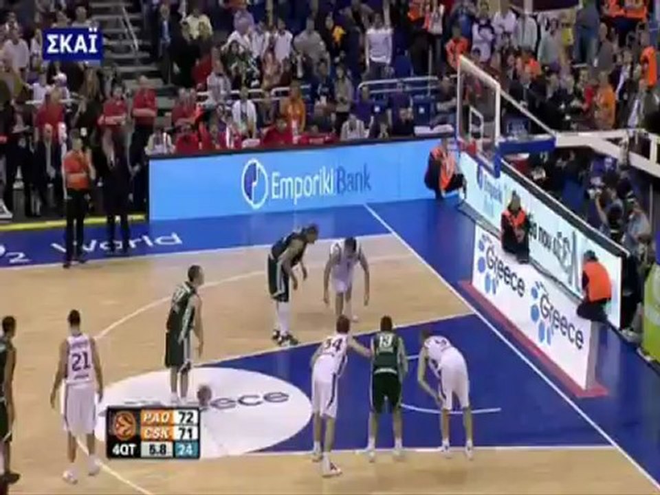 PANATHINAIKOS-CSKA MOSCOW 73-71 HIGHLIGHTS - APONOMI!