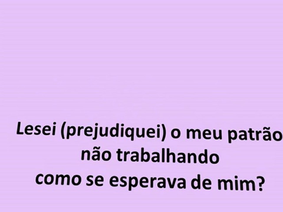 Exame de consciência - Parte 8