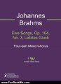Fun Book Review: Five Songs, Op. 104, No. 3, Letztes Gluck Sheet Music by Johannes Brahms