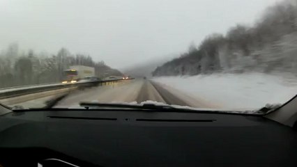 Autoroute A20 Brive limoges sous la neige