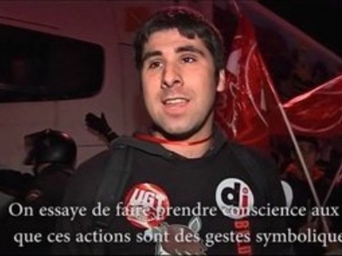 Premières actions de blocage à Madrid