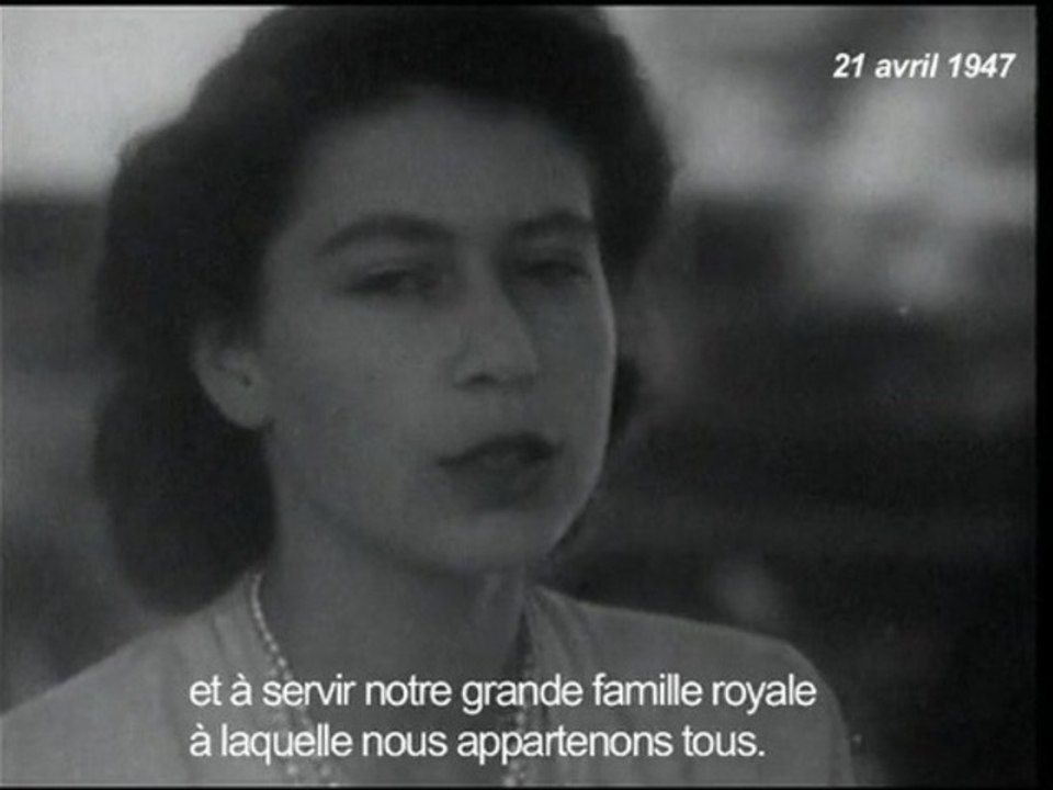 Queen Elizabeth "je m'engage"