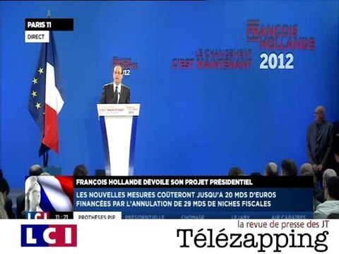 Télézapping : Les 60 engagements du candidat Hollande