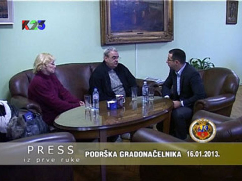 K23TV - Press iz prve ruke - Podrška gradonačelnika - 16. januar 2013.