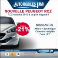 Mandataire Peugeot Nouveau RCZ restylée 2013