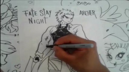 FATE STAY NAIGHT ANIME DRAW (ARCHER BODY)1#BOCETO