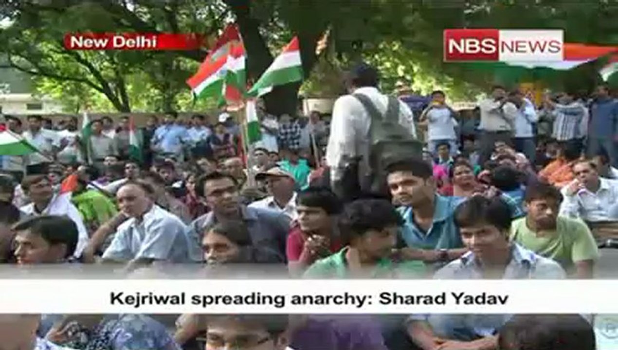 Kejriwal spreading anarchy- Sharad Yadav.mp4