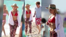 Emma Rigby shows off her bikini body on Miami Beach