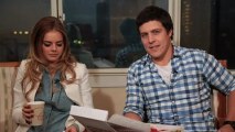 Steve Peacocke and Samara Weaving in the Hot Seat