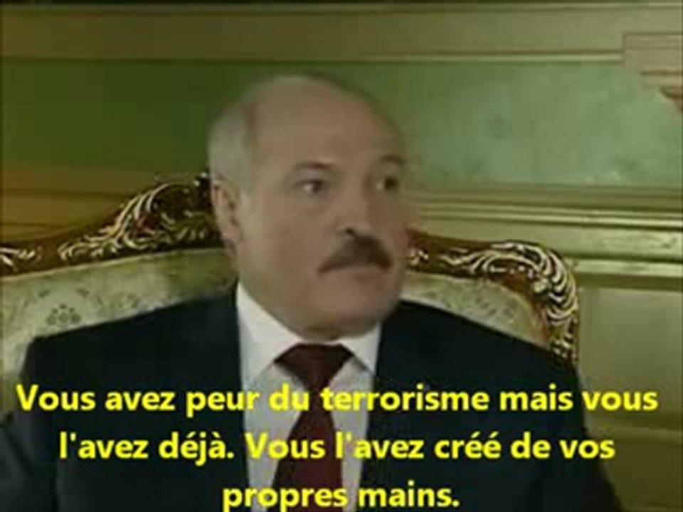 Le Président Biélorusse Alexandre Loukashenko Prend la Défense de la Syrie et met l'Europe en Garde - 9 Octobre 2012