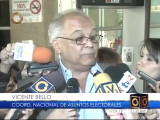 Denuncia realizada por Vicente Bello ante el CNE