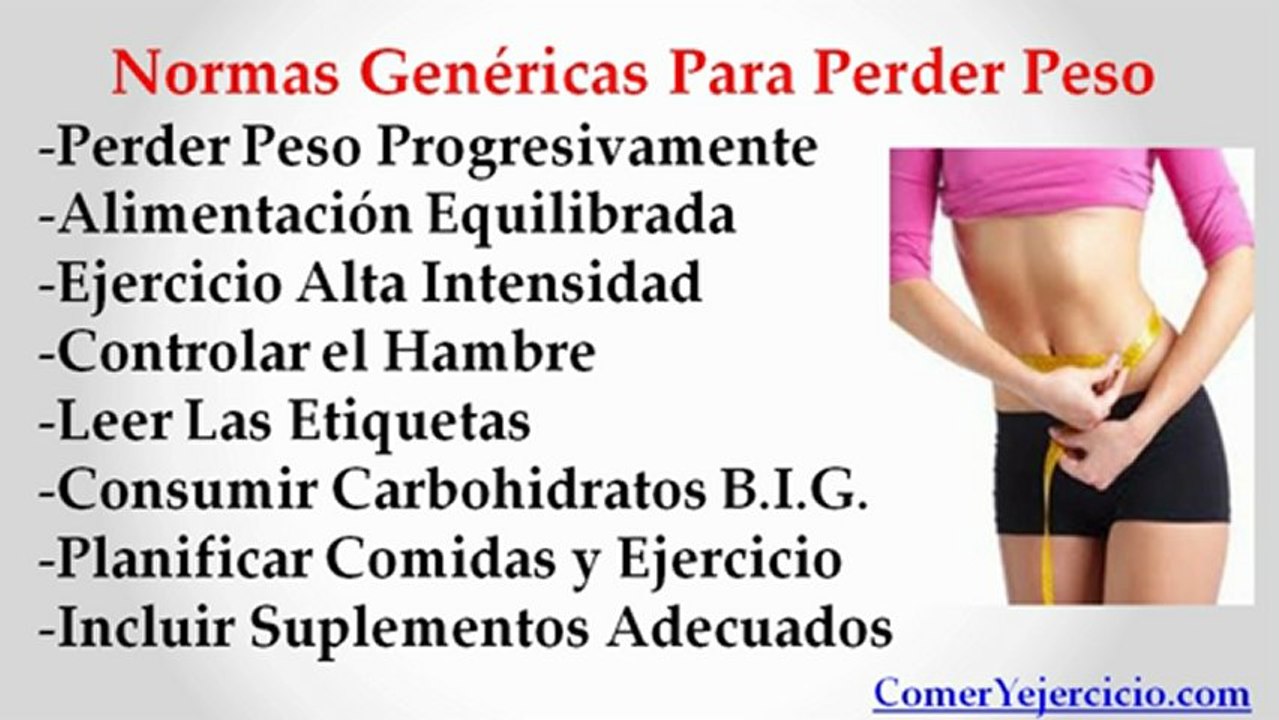 ¿Que hacer para perder peso?