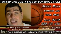 LA Lakers versus Miami Heat Pick Prediction NBA Pro Basketball Odds Preview 1-17-2013