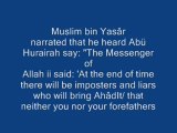 FALSE HADITHS AT THE END OF TIME (HADITH)