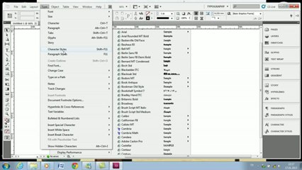 Adobe InDesign ve Menüler