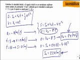 Problema resuelto de cinematica (31) espacio y velocidad inicial movimiento uniforme acelerado