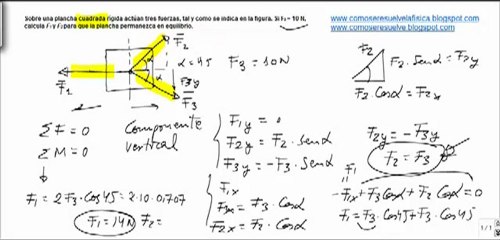Fisica dinamica tres fuerzas sobre un cuerpo para permanecer en equilibrio