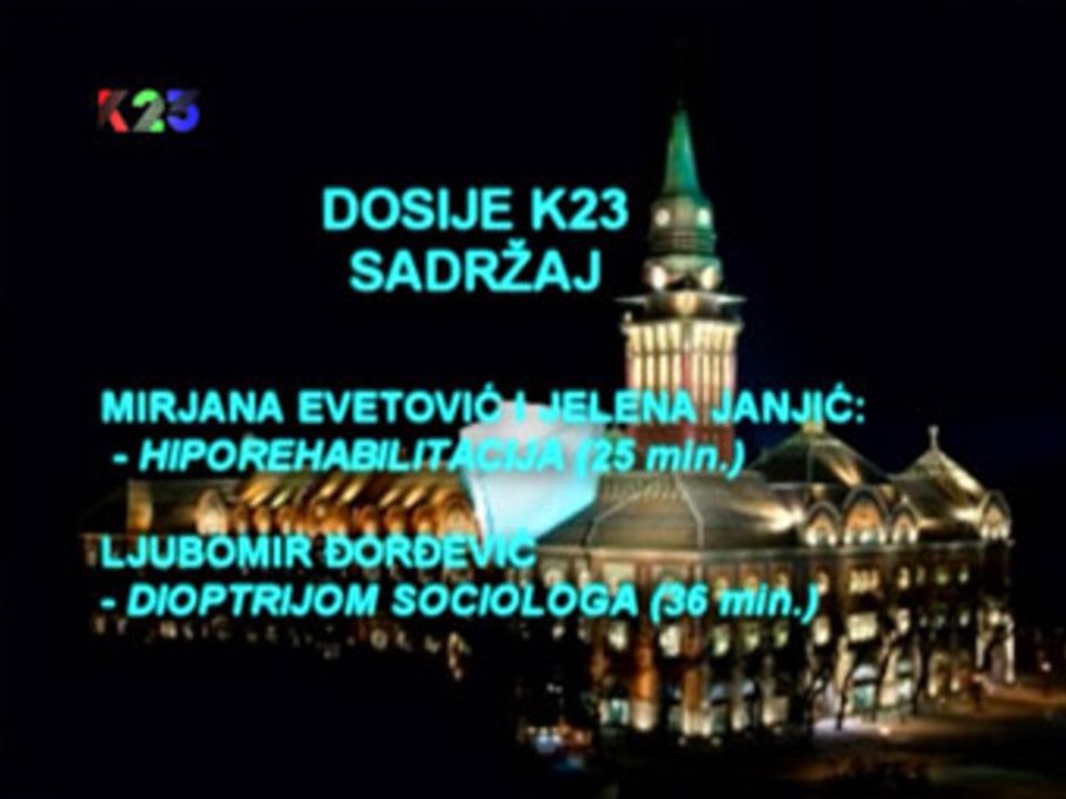 K23TV - Dosije K23 - 16. januar 2013.