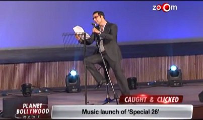 Akshay shows his singing skills at the music launch of Special 26