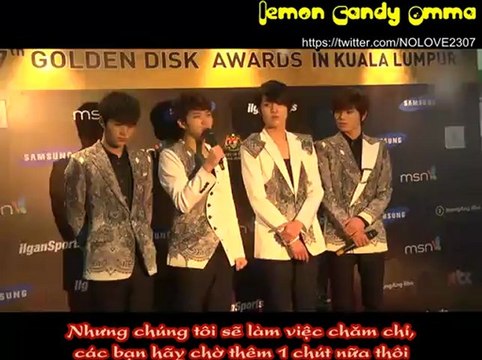 [VIETSUB] 130115 The 27th Golden Disk Awards - INFINITE Press Conference