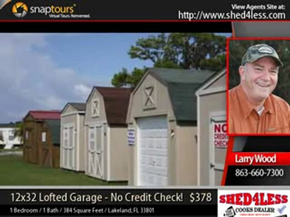 shed4less - 12x32 Lofted Garage (Rent to Own_Lifetime Warranty)