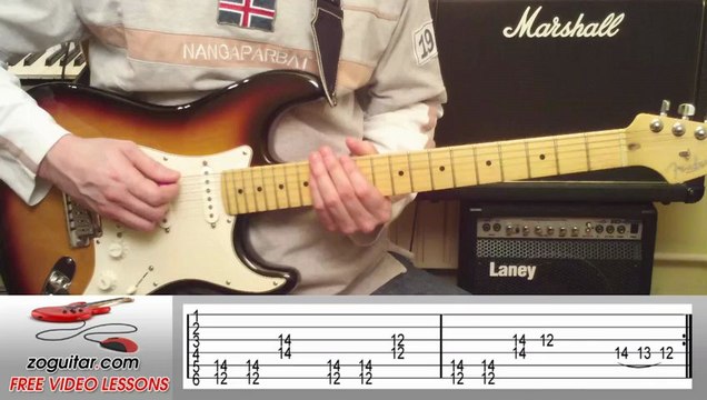 Alice Cooper - School's Out (main riff) + TAB