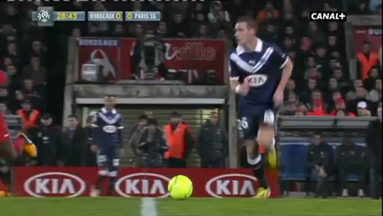 bordeaux psg 0-1 2 ballons touchés par Gouffranc !!!! c'est la bonne analyse - retour en zone de IBra (judicieux , avec coup de genie - mais mal commenté) - suivi du delire correspondant des commentateurs qui partent en vrille