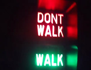 G+W Eagle Crosswalk Signal in the dark.