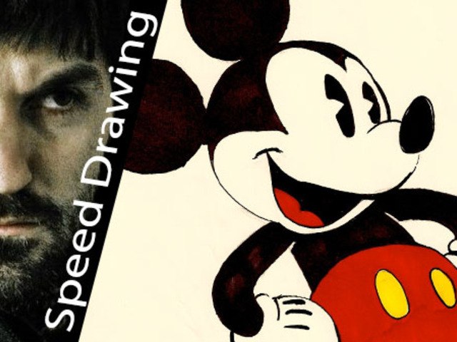 Epic! Mickey Mouse SPEED DRAWING! Tribute to the best Disney' character!