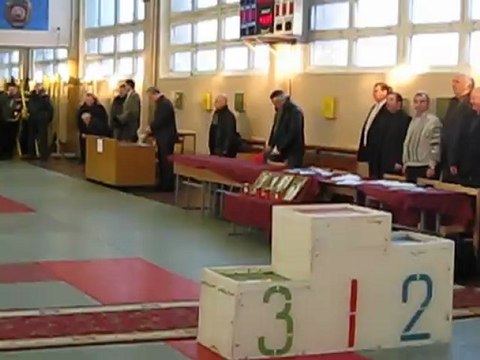 Дзюдоисты поют гимн России ВИФК-2013