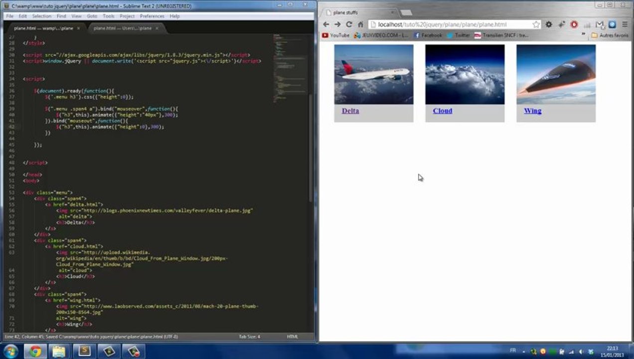 Créatiim - Afficher un texte au survol de la souris en jQuery