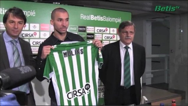 Presentación de Guillermo Molins en el Real Betis Balompié