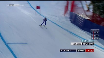 Johan Clarey record de vitesse de 161,9 km/h en ski alpin