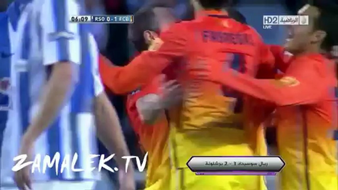 اهدف هزيمه برشلونه من سوسيداد 3-2