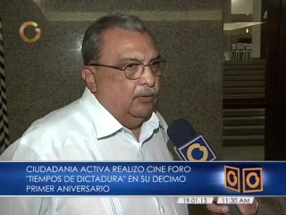 Ciudadanía Activa realizó el cine foro "Tiempos de dictarura" en su décimo primer aniversario