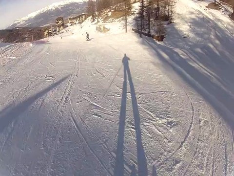 Ski, Les Orres - bosse du Snow Park