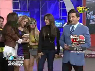 Caída de Sandra en Las Noches del Fútbol 2 Tiempo