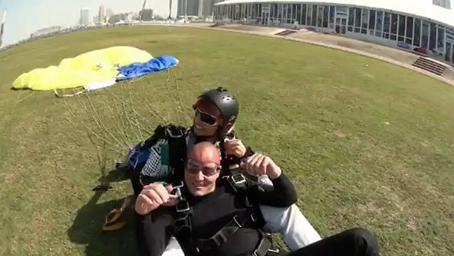 SAUT PARACHUTE SKYDIVE DUBAI THE PALM JANVIER 2013