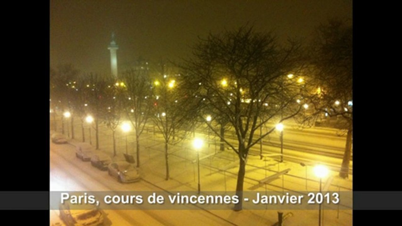 Il a neigé cours de Vincennes (muet)