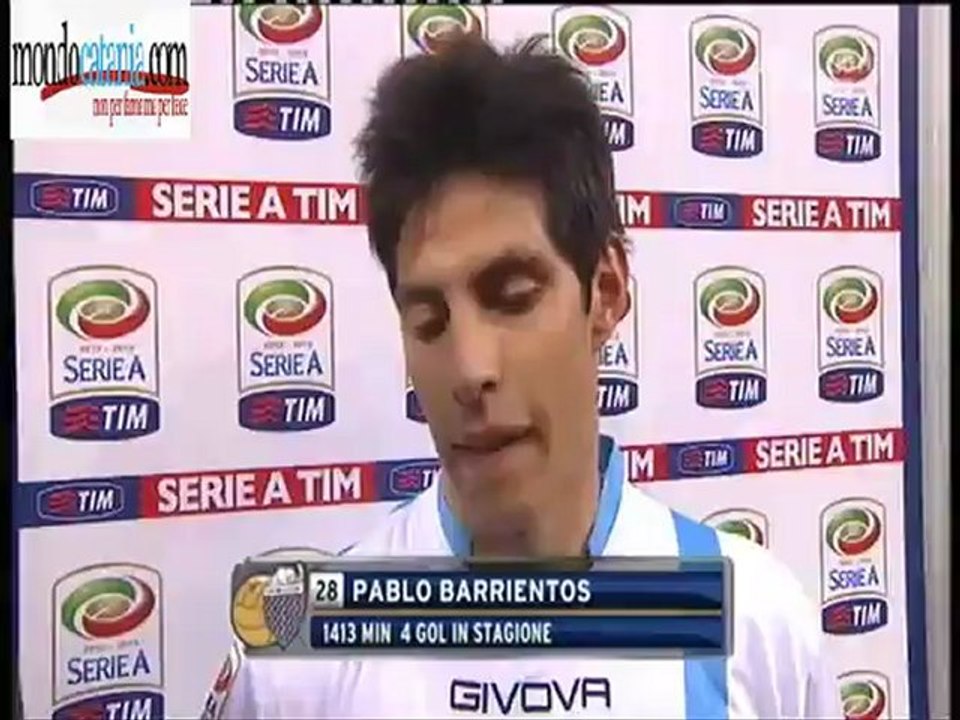 Barrientos Uomo Sky post Genoa-Catania 0-2 ***20 gennaio 2013***