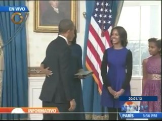 Obama juró para un segundo mandato como presidente de Estados Unidos