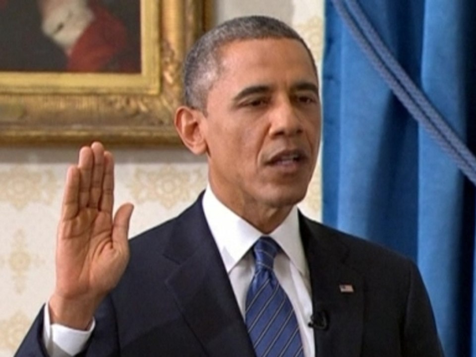 Obama sworn in for second term in White House ceremony