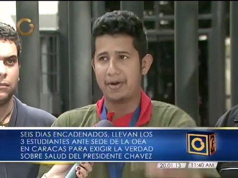 Estudiantes encadenados en la sede de la OEA dicen que aún no reciben respuestas a peticiones
