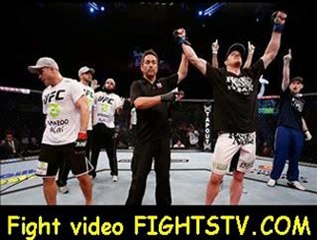C.B. Dolloway reacts after defeating Daniel Sarafian in their middleweight fight at the UFC on FX
