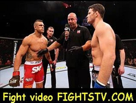 Opponents Vitor Belfort and Michael Bisping face off before in their middleweight fight at the UFC on FX